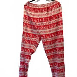 Festive Red and White Holiday Pajama Pants